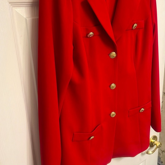 Dennis Basso’s Red Xmas 🤶 Blazer size Medium - Picture 5 of 7